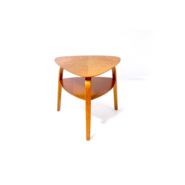 Wood Vintage French Side Table by Hugues Steiner, 1950 For Sale - Image 7 of 16