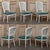 Wood Set of Six Neoclassical Painted Swedish Chairs With Caned Backs & Mohair Seats For Sale - Image 7 of 15