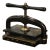 19th Century French Black-Painted and Gilt Cast Iron Bookbinding Press For Sale