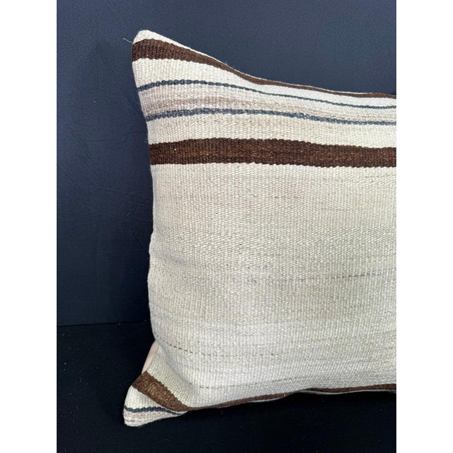 Turkish Hemp Pillow Cushion Natural Beige Brown Cushion Cover 20x20 #30639 Enhance your home decor with our Kilim Pillow...