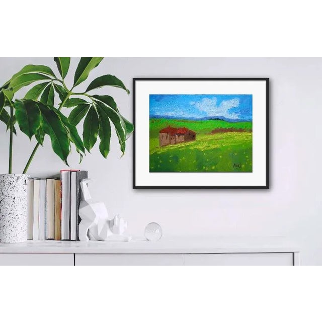 Contemporary Modern Tuscany Landscape Oil Painting For Sale - Image 3 of 6