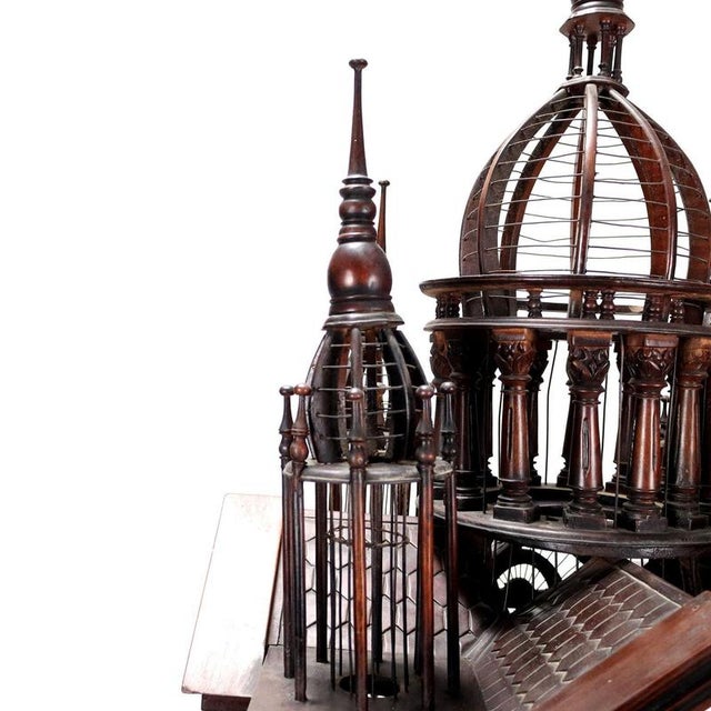 20th Century Bird Cage in Mahogany, Italy For Sale - Image 5 of 12