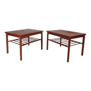 Pair of Danish Modern Teak End Tables by Mobelfabrikken Toften For Sale