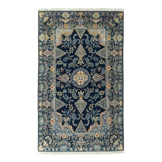 Hand-Knotted Kashan Rug in Cork Wool, 2000s For Sale
