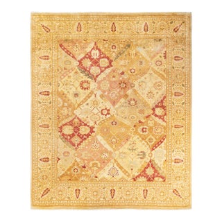 Eclectic, One-of-a-Kind Hand-Knotted Area Rug - Ivory, 8' 4" x 10' 4" For Sale
