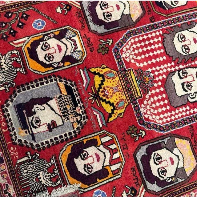 Mid-20th Century Azeri Pictorial Rug | 4’4” X 6’9” For Sale - Image 4 of 7