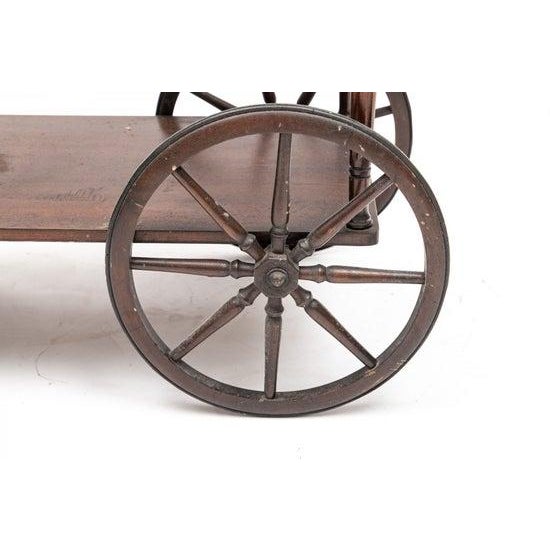 Vintage Tea Cart W/ Glass Serving Tray For Sale In Raleigh - Image 6 of 8