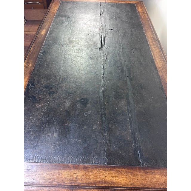 Wood Louis XIII Style Oak Desk For Sale - Image 7 of 12