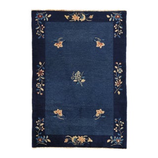 Antique Blue Chinese Peking Rug - 04'00 X 05'09 For Sale