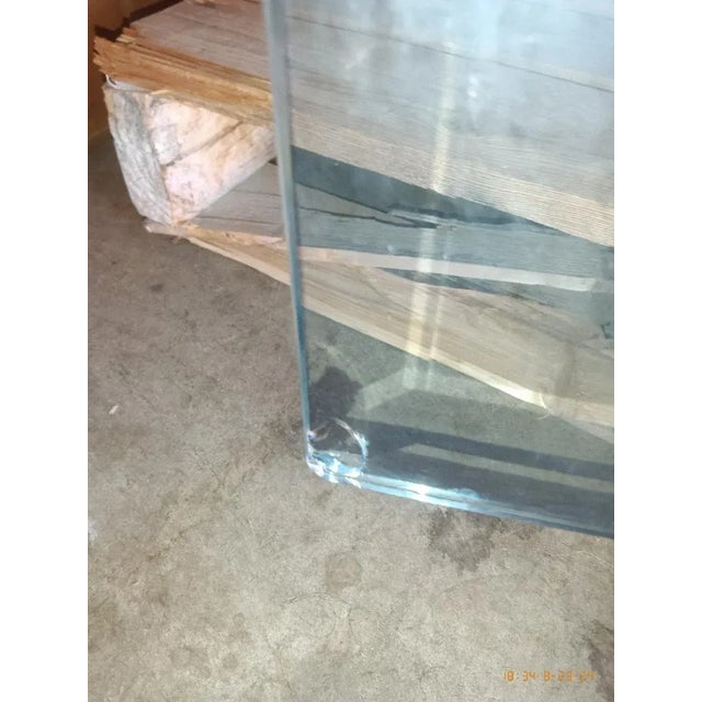 Glass Double V-Base Dining/Conference Table, by Leon Rosen for Pace For Sale - Image 11 of 12