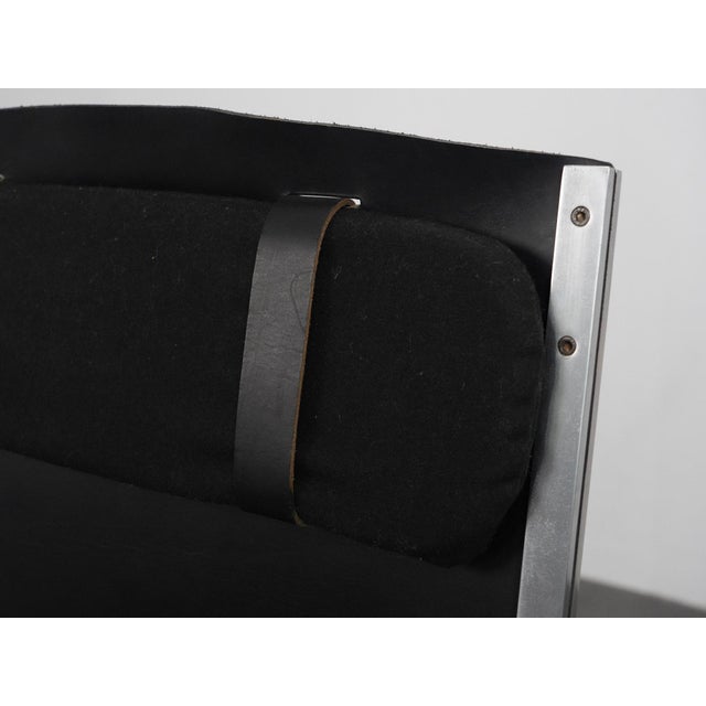 Black Vintage Dutch Leather Lounge Chair by Pierre Thielen for Metz & Co., 1960s For Sale - Image 8 of 10