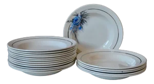 Vintage Soup Plates from Sarreguemines, Set of 6
