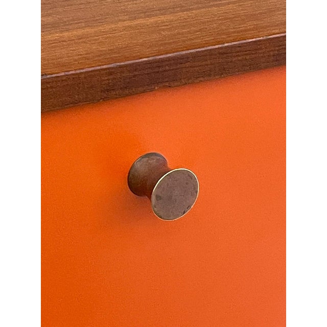 Brown Bookcase with Drop-Leaf Door Cabinet, 1960s For Sale - Image 8 of 17