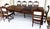 Antique Oak Extendable Dining Table and Chairs, 1900-1930, Set of 9 For Sale - Image 4 of 18