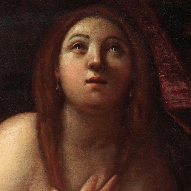 Giacomo Cavedone, Susanna and the Elders, Oil on Canvas, 16th-17th Century, Framed For Sale - Image 4 of 12