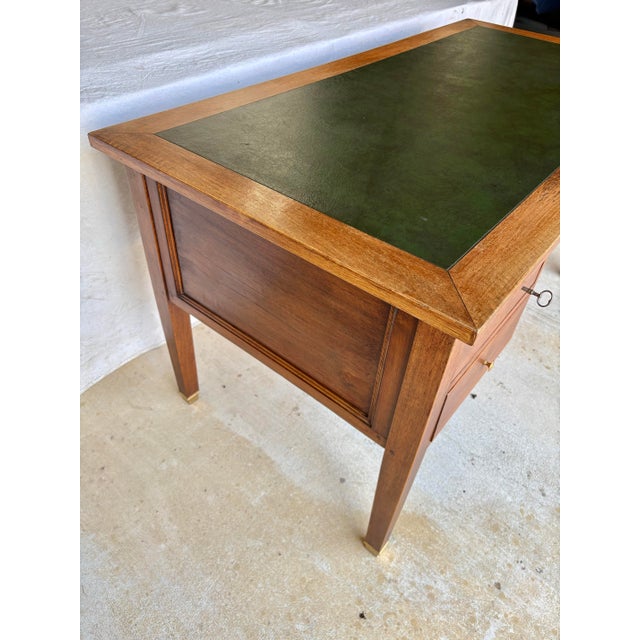 19th Century French Directoire Style Walnut Leather Top Desk For Sale - Image 9 of 12