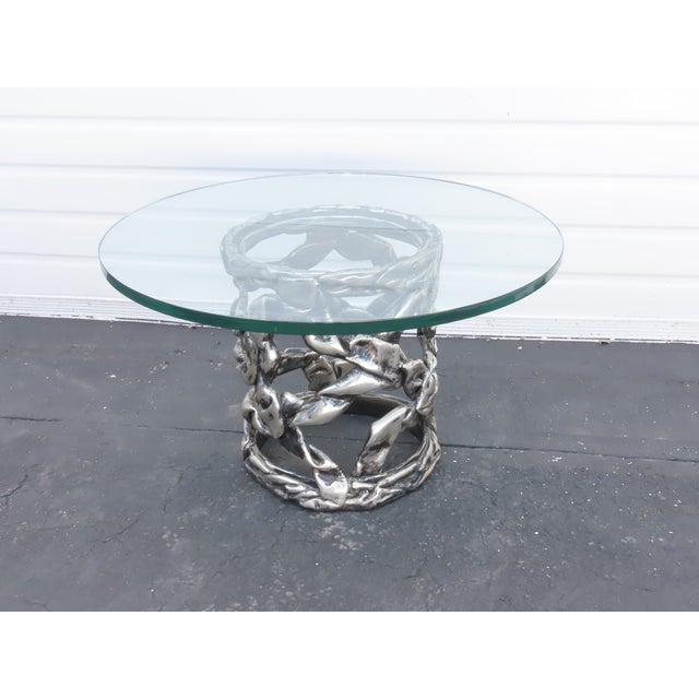 This gorgeous Side Lamp Table is made of resin, and glass. The Table has Tony Duqette style, it has mid Century style and...
