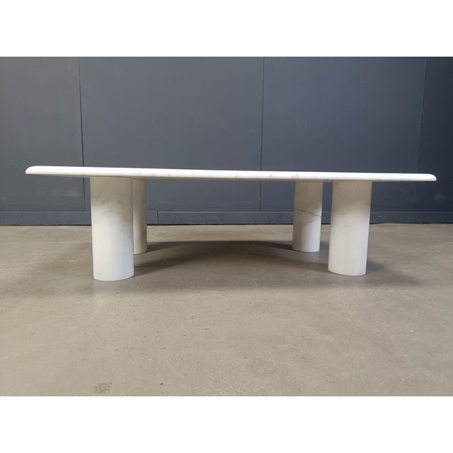 Brown Carrara Marble Coffee Table by Angelo Mangiarotti for Up&Up, Italy, 1970s For Sale - Image 8 of 12