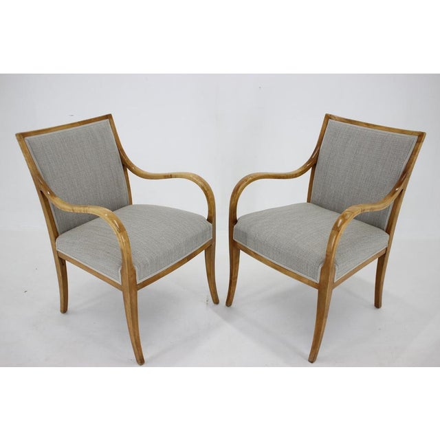 Set of Vintage Danish Armchairs in Birch by Frits Henningsen, 1950s For Sale - Image 4 of 18