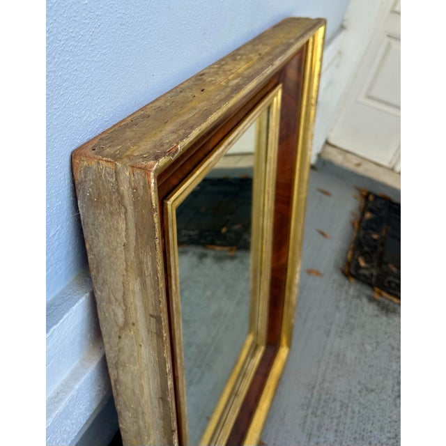 Wood Early 19th Century American Empire Mahogany and Gilt Ogee Wall Mirror For Sale - Image 7 of 11