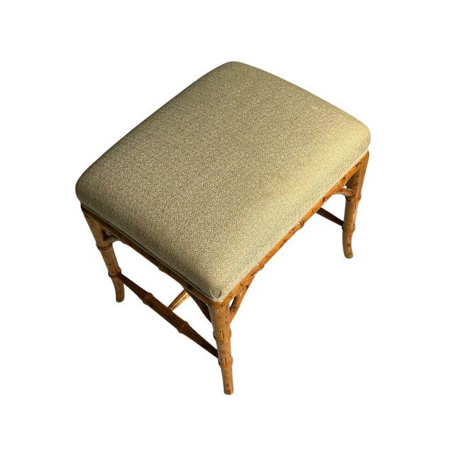Mid-20th Century Chinese Chippendale Faux Bamboo Stool For Sale In New York - Image 6 of 8