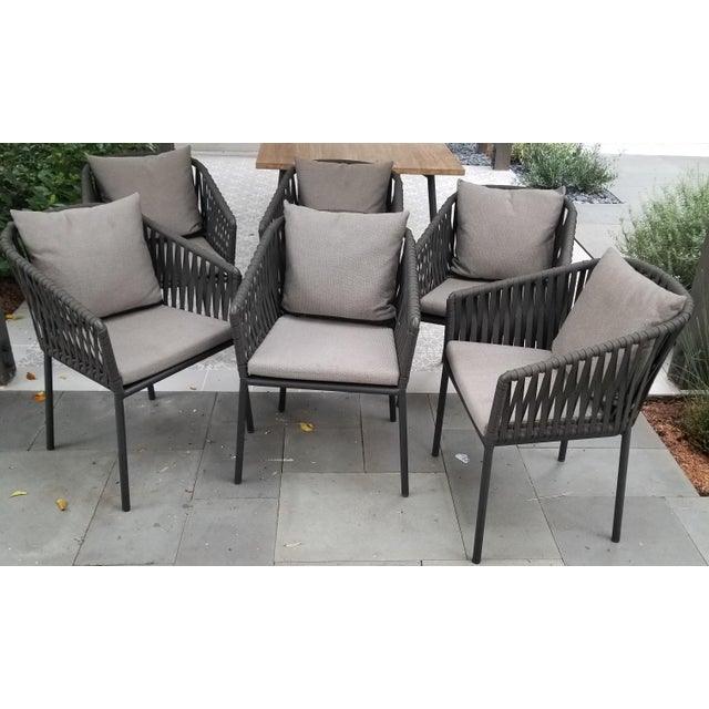 Kettal Bitta Cushioned Patio Dining Chairs Set of 6 Chairish