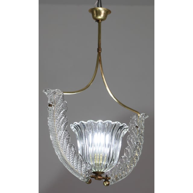 1950s Fascinating Art Deco Pendant Murano Glass Chandelier by Ercole Barovier For Sale - Image 15 of 17