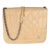 Vintage Beige Quilted Lambskin Square CC Flap Bag For Sale
