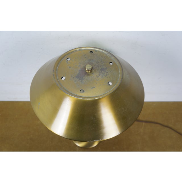Mid 20th Century Mid Century Modern National Lighting Brushed Brass Mushroom Ufo Lamp 21" For Sale - Image 11 of 13