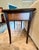 English 1990s Palecek India Designer Writing Desk - Dark Wood & Textured Leather For Sale - Image 3 of 5