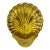Antique French Brass Shell Dish With Engraved Heraldic Crest, Circa 1900 For Sale