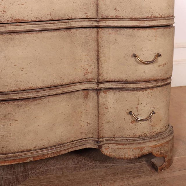 Danish Serpentine Commode in Oak For Sale - Image 5 of 12