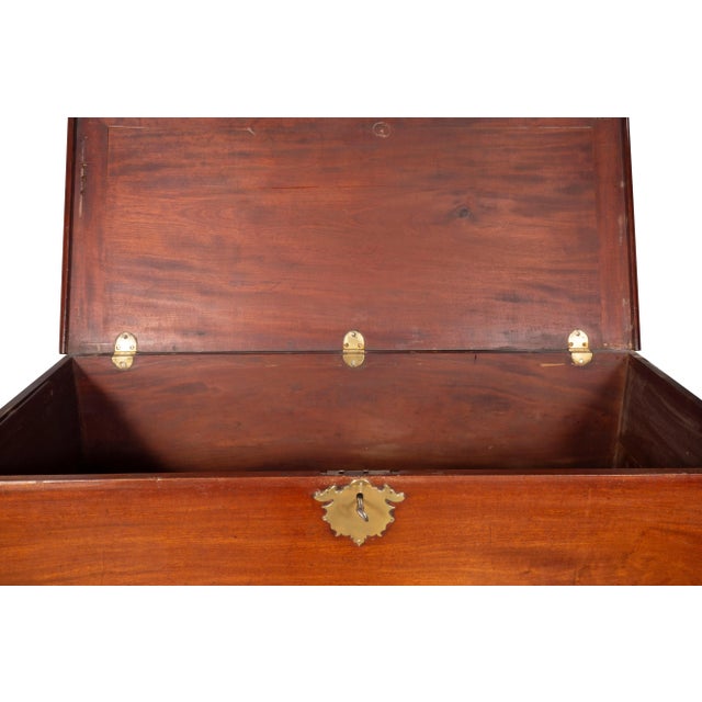 Late 18th Century Irish Georgian Mahogany Blanket Chest For Sale - Image 12 of 13