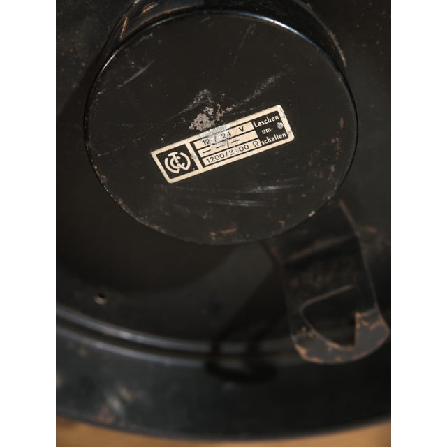 1950s Black Industrial Factory Wall Clock by Carl Theodor Wagner, Germany For Sale - Image 5 of 14