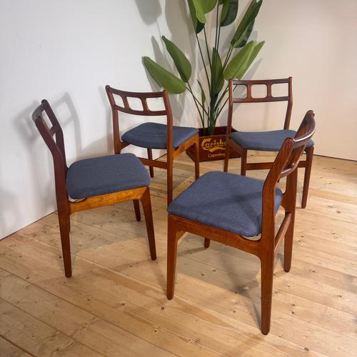 Brown Vintage Danish Teak Dining Chairs, 1960s, Set of 4 For Sale - Image 8 of 8