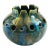 Mid Century Monterey Jade Studio Pottery Vase - Blue and Green Glazes For Sale