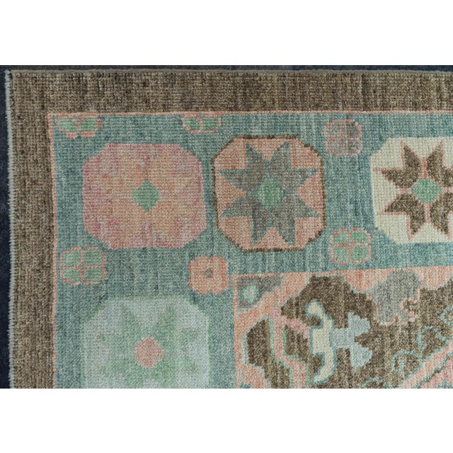 Turkish Oushak Rug 10'2" x 14'9" #20035 For Sale - Image 4 of 8