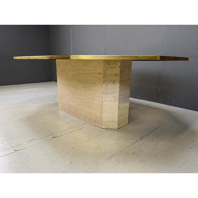 Purple Vintage Etched Brass Art Table with Glass by Roger Vanhevel, 1970 For Sale - Image 8 of 12