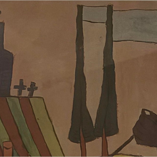 Framed William H. Johnson ‘Going to Church’ Folk Art Reproduction Print For Sale - Image 10 of 11