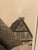 Japanese Ryohei Tanaka 1974 Signed Etching Japanese Aquatint Roofs of Hida No 5 Framed For Sale - Image 3 of 11