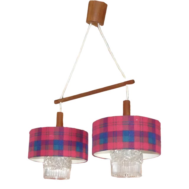 Hanging Lamp in Teak, 1960s For Sale