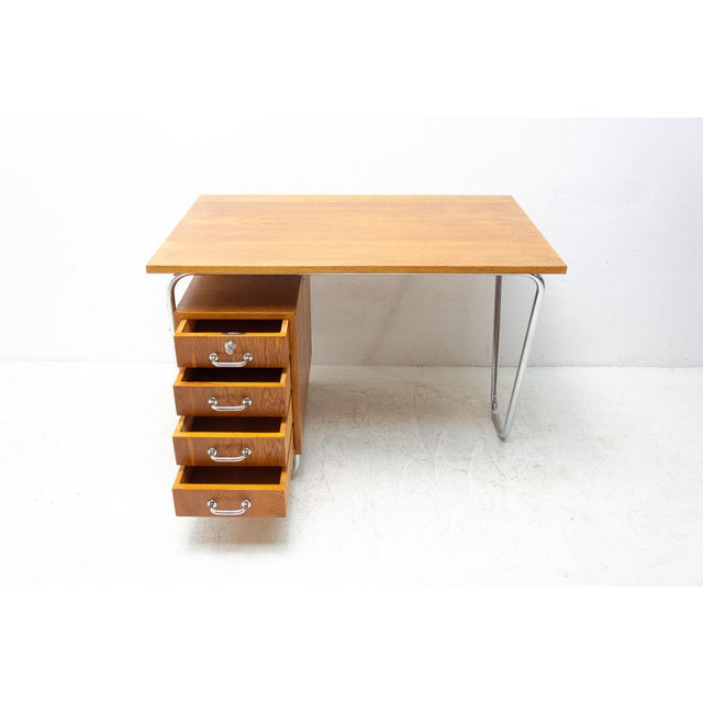 Wood Writing Desk from Rudolf Vichr, Czechoslovakia, 1940s For Sale - Image 7 of 18