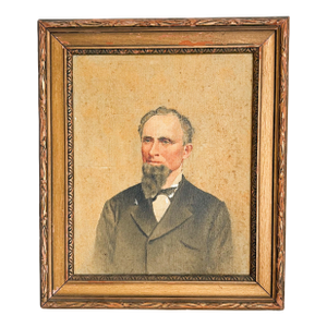 Antique 1800's Oil Portrait Painting, 19th Century Male Portrait