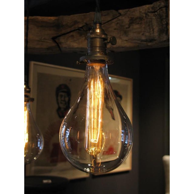 Contemporary Light Bulb Glass Shade Pendant Chairish