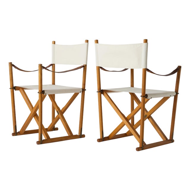 1940s Folding Chairs by Mogens Koch - A Pair For Sale