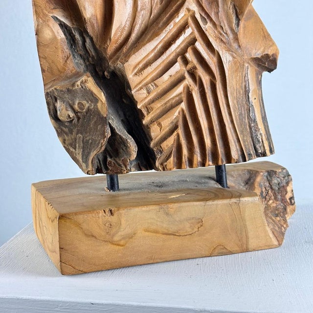 Italian Phytomorphic Abstract Sculpture in Natural Ash, 1960s For Sale - Image 12 of 18