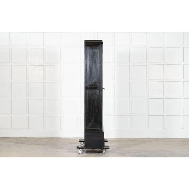 English Ebonised Glazed Oak Bookcase, 1890s For Sale - Image 10 of 18