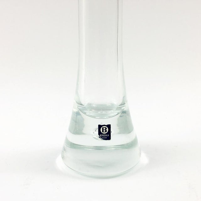 Scandinavian Minimalist Glass Vase from Bergdala, Sweden, 1970s For Sale - Image 4 of 10
