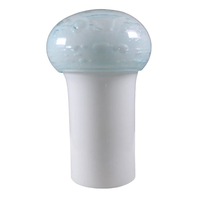 Mushroom-Shaped Table Lamp in Murano Glass with Bubbles from Vistosi For Sale