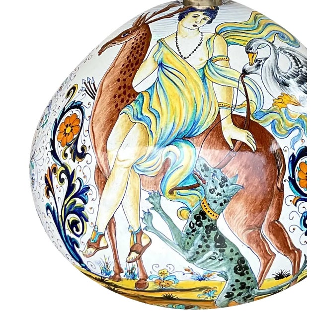 Vintage Boho Hand Painted Lamp For Sale - Image 12 of 12